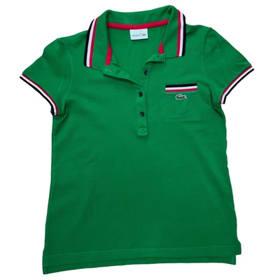 £19.99 • Buy Lacoste Green Polo Shirt Women’s Small FR36 Short Sleeve Cotton