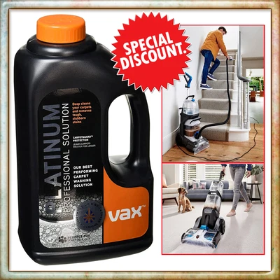 £21.99 • Buy Vax Platinum Professional 1.5L Carpet Cleaner Solution Deep Cleans Tough Stains