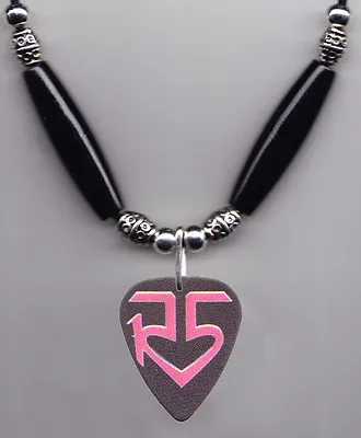 R5 Black/Pink Logo Guitar Pick Necklace • $14.99