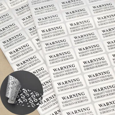 88PCS Warranty Void Barcode Security Tamper Proof Labels Sticker Seals Tags Sign • £3.19