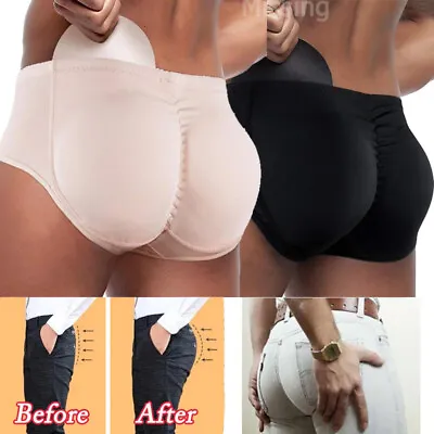 Mens Butt Lifter Shapewear Hip Enhancer Padded  Panty Underwear With Pads Shaper • £6.99
