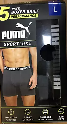 5 Count PACK Men PUMA Sports Luxe Moisture Wicking Boxer Briefs • $21.99