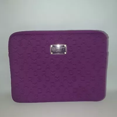 MARC JACOBS Purple Foam Embossed Faux Fur Lined Laptop Tablet Computer Zip Case • $40