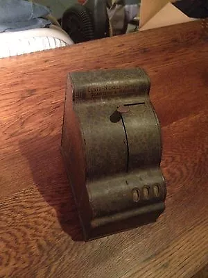 Antique Mechanical Heavy Metal 5 Coin Economy Bank Chas W. Shonk Co. • $39