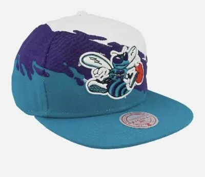 Mitchell & Ness NBA Charlotte Hornets Paintbrush Adjustable Snapback Hat Cap • $27