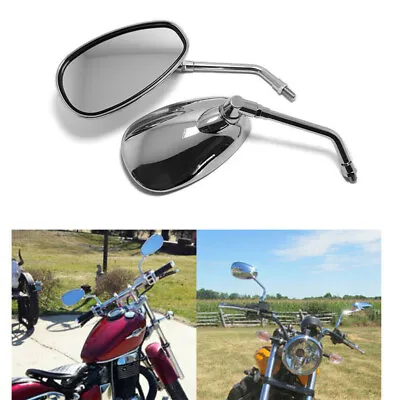 US STOCK Chrome Motorcycle Mirrors Fit For Victory Cross Country Side Mirrors ×2 • $29.99
