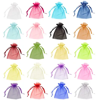 £4.15 • Buy 10 & 25 Organza Bags Party Wedding Favour Jewellery Pouches Mesh Drawstring Gift