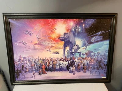 $79.99 • Buy Framed Star Wars Galaxy Tsuneo Sanda Trends #6263 Oil Painting Poster 37 X 25 