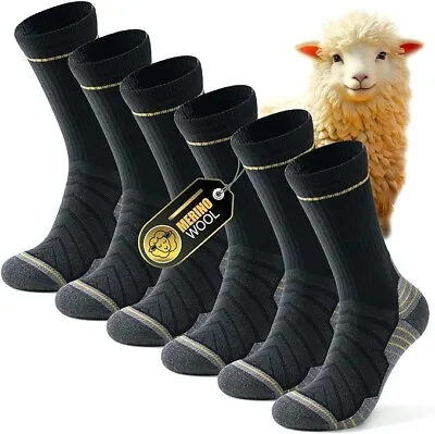 Mens Socks Merino Wool Walking Socks For Men Women Professional Athletic Socks • £12.99