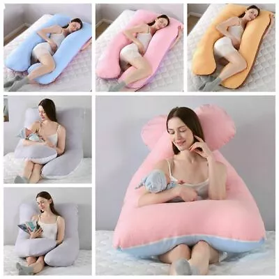 $15.99 • Buy Large U-Shaped Pregnancy Pillow Maternity Full Body Pillow W/ Replaceable Cover