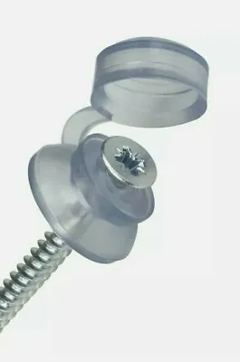 £13.99 • Buy 100  3  75mm CORRUGATED ROOFING SCREWS & CLEAR STRAP CAP WASHERS