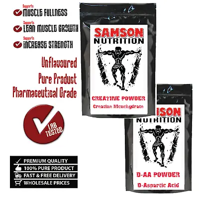 Samson Nutrition D-Aspartic Acid 100g & Creatine Monohydrate 100g A1 Quality • $78.95