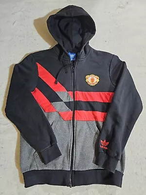 Adidas Soccer Manchester United Football Club Full-Zip Hooded Sweatshirt -Medium • $34.99