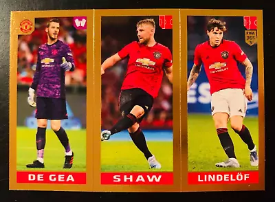 2019-20 Panini FIFA 365 # 68 De Gea - Shaw - Lindelof Manchester United Sticker • $0.99