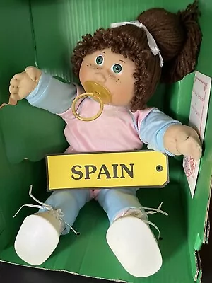 Cabbage Patch Kids Jesmar Spain Pacifier Freckles Girl Doll With Original Box • $225