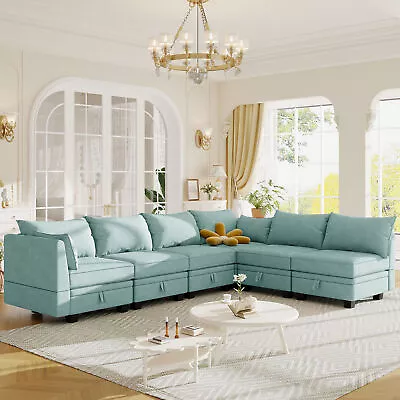 Modern Large U-Shape Modular Storage Sectional Sofa W/Reversible Chaise Sofa Bed • $1082.19