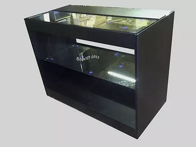 Shop  Display Counter  Glass Unit Black  Shelving Shop Fit Register Stand Rmu • £340