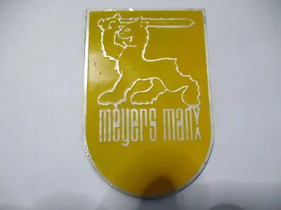 Nameplate Id-plate Sign Meyers Manxster Buggy Coat Of Arms Yellow S66 MANX • $46.78