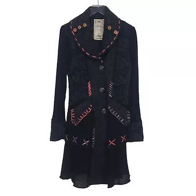 Vintage Concept Duster Cardigan Boho Lace Gothic Jacket Womens Size Medium • $48.75