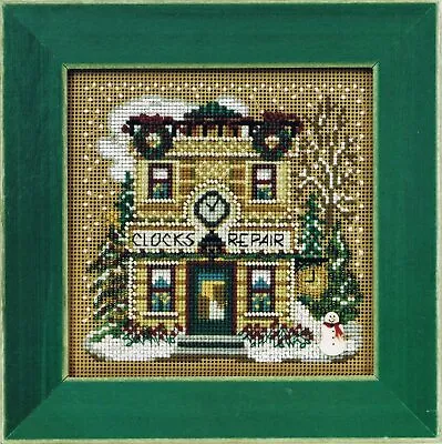 MILL HILL Buttons Beads Kit Counted Cross Stitch CLOCK SHOPPE Christmas Village • $11.75