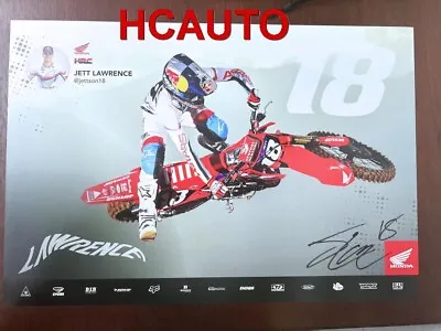 JETT LAWRENCE #18 Signed 2022 HRC HONDA Poster - MOTOCROSS MX 450 Champion -COA • $59.99