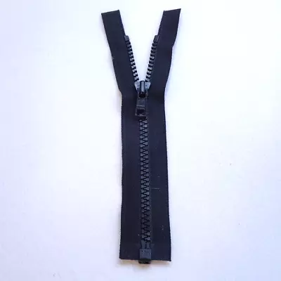 YKK VISLON QUALITY (The Best) OPEN END CHUNKY ZIPS- 18cm/ 7  Black- £3.75 Each • £3.75