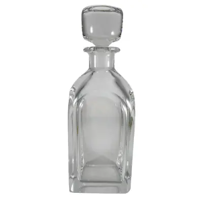 Glass Decanter With Stopper Rounded Square 9.5 Inch • $24.95