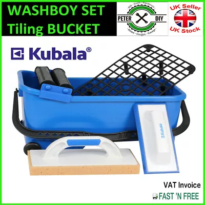 £9.97 • Buy WASHBOY SET Tiling BUCKET CHAMBER Tiles Grouting Cleaning Wash Sponge Trowel SET