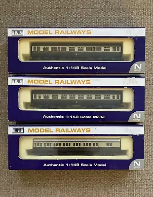 3 X DAPOL GWR N GAUGE COACHES EXCELLENT CONDITION • £35