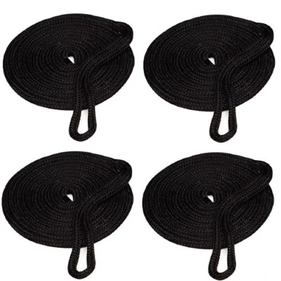 $29.69 • Buy 4 Pack 1/2 Inch 15FT Double Braid Nylon Dock Line Marine Mooring Rope Boat Lines