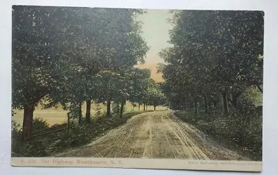 Vtg Postcard Woodbourne NY Sullivan Co. Catskills Highway New York Dirt Road • $7.49