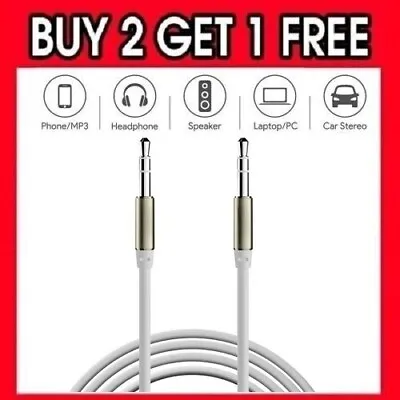 3.5mm Coiled AUX Cable 1m Jack To Jack Plug Male Audio Auxiliary Lead PC Car • £2.99