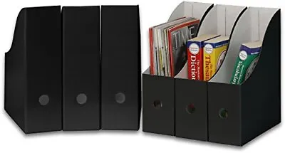  Magazine File Holder Organizer Box (Pack Of 6) Black • $19.66
