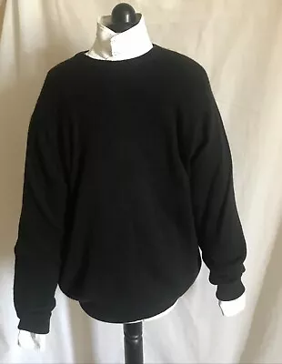 Ballantyne Black Cashmere Jumper / Sweater - Made In Scotland - XL / Label 50  • £48.48