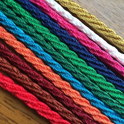 CORD BERISFORDS BARLEY TWIST ROPE 5MM PER METRE - BUY 4 M GET 4th METRE FREE • £1.39