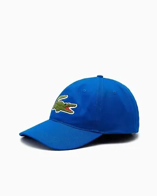 Lacoste Baseball Cap Blue Lazuli Big Croc Hat • £26.99