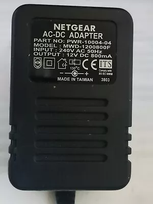 £6.99 • Buy Genuine Netgear PWR-10004-04 MWD-1200800F AC Adapter Power Supply Charger PSU