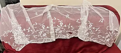 Vintage Circa 1910 Lace Bonnet Veil With Top Edge To Gather Bride's Veil • £25