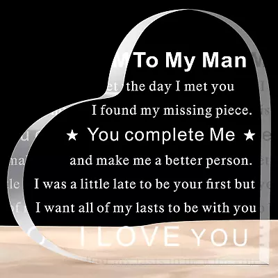 To My Man Gift For Him Anniversary Birthday Gifts For Boyfriend I Love You • $10.97