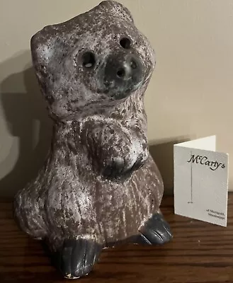 McCarty’s Pottery Nutmeg Raccoon  First Quality Genuine • $225