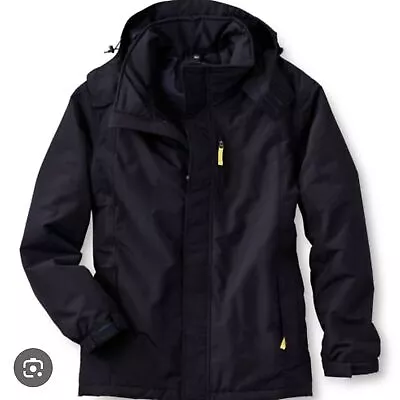 Land’s End Men’s Metro Parka Hooded Nylon Water Repellent Size Medium • $44.95