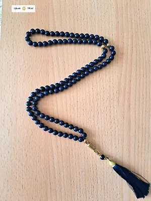 Lapis Lazuli Blue Stone Islamic Prayer Beads 99 Beads Tasbih Misbaha Tasbeeh • £28.99