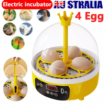 Automatic Egg Incubator 4 Eggs Digital LED Hatching Turning Chicken Duck Poultry • $27.90