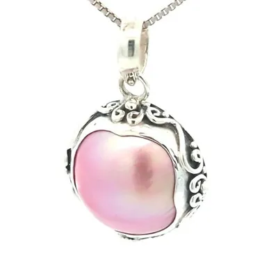 Video Samuel B Behnam BJC Natural Mabe Pearl 925 Sterling Silver Necklace  • $29