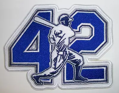 Jackie Robinson~42~Retired Number~MLB~Embroidered PATCH~5  X 3 7/8 ~Iron Sew • $5.45