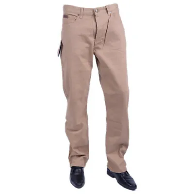 FARAH CLASSIC Mens Trousers Regular Fit Stretch Cotton Casual Twill Smart Pants • £17.99