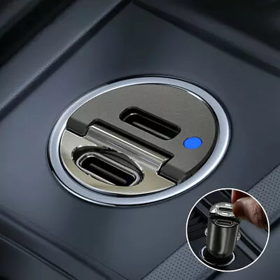 $11.15 • Buy Mini Dual USB Type-C PD Car Phone Charger 30W Fast Charge Adapter Accessories