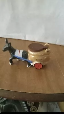 Vintage Donkey Pulling Ashtray Ceramic Marked Made In Japan 4 3/4  Long • $11.99