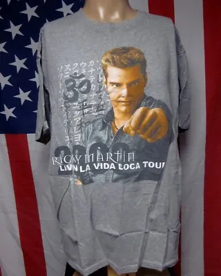 RICKY MARTIN Tee Livin’ La Vida Loca Concert T Shirt XL Menudo 2000 Pop Latin • $75