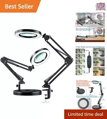 Upgraded Advanced LED Magnifying Lamp - 5X Magnification - Adjustable Light • $62.67